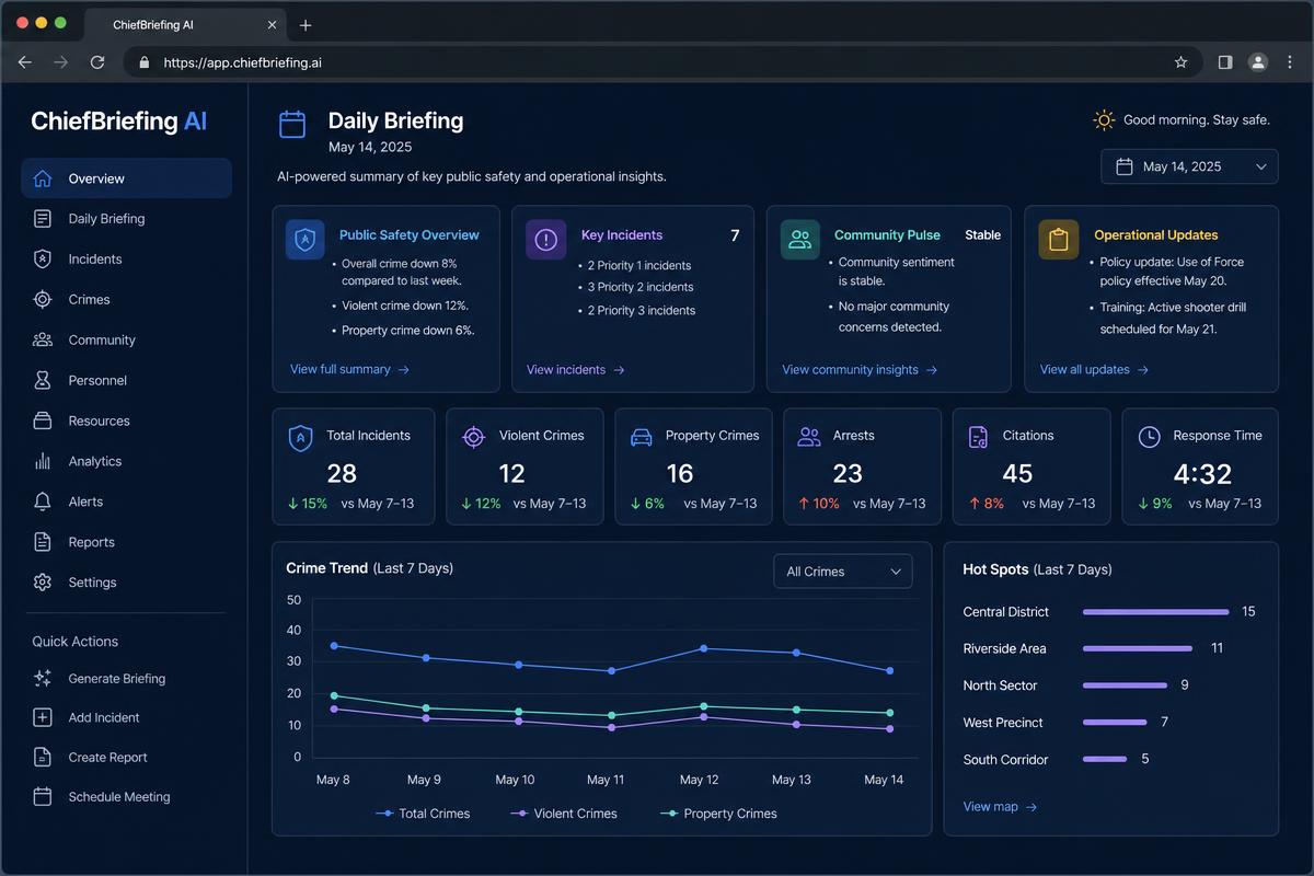 ChiefBriefing AI website